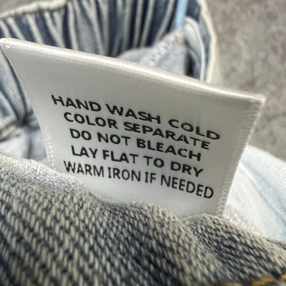 The Post Jean Jumpsuit S Blue Strapless Button Straight Denim Streetwear Utility - Picture 12 of 13